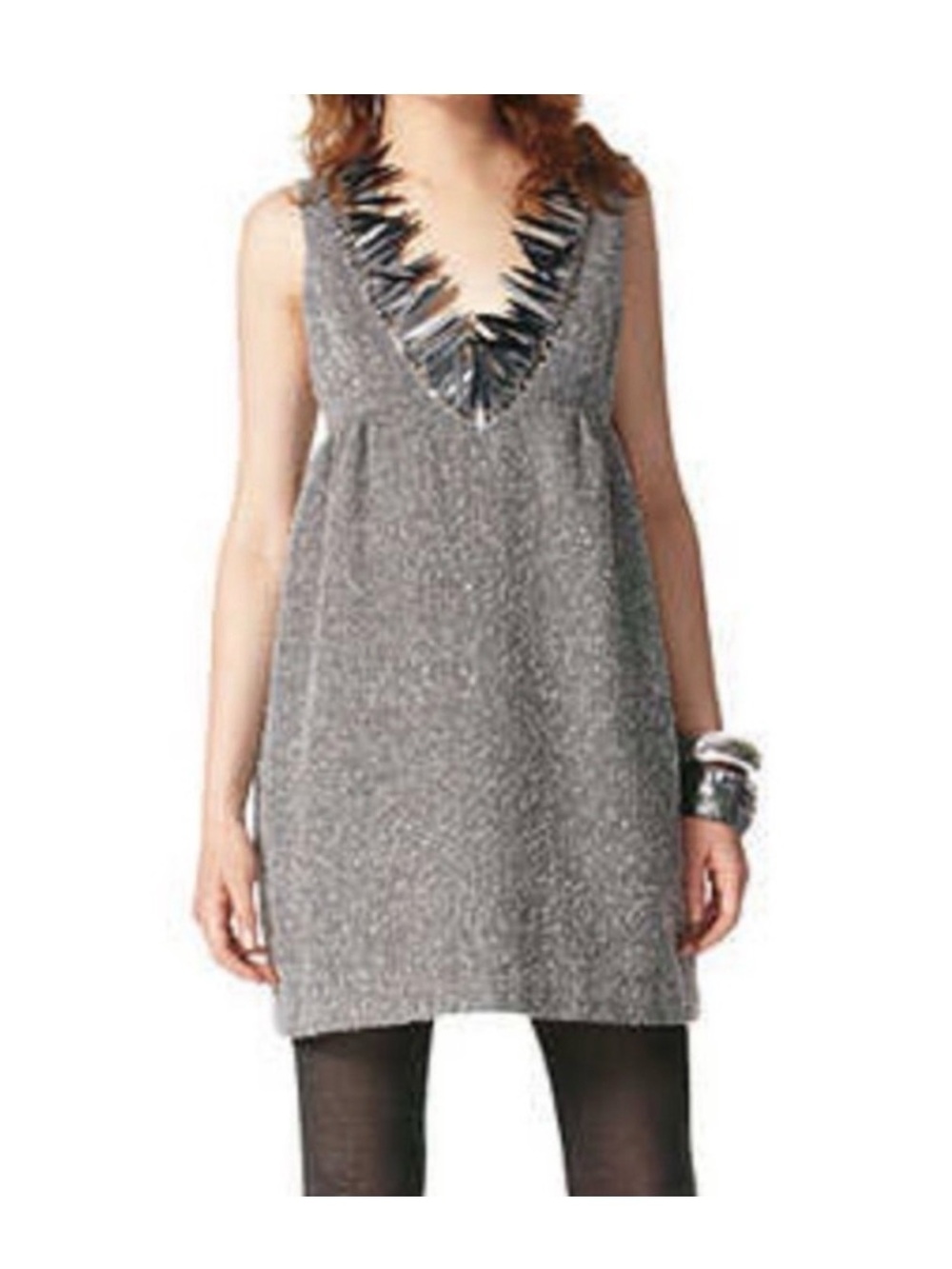 Anna sui knit V-Neck Sleeveless Dress new with tags